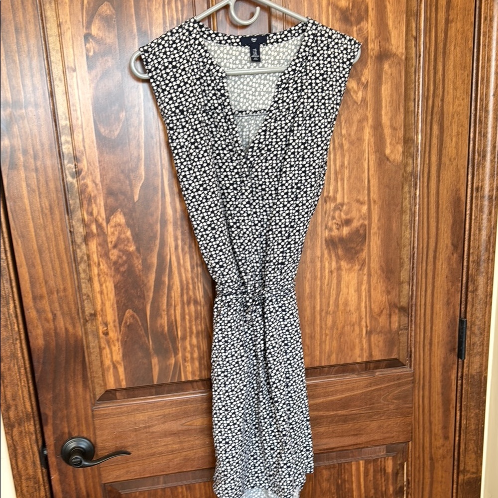 Blue and White cinch waist dress from Gap